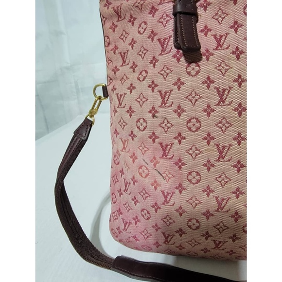 Authentic LOUIS VUITTON Cerise Monogram Mini Lin Francoise Shoulder Bag - Picture 9 of 16